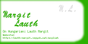 margit lauth business card